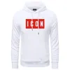 Icon Luxury Mens capuz designer suéter homem moda moda casual algodão esportes azul cor preta gn47