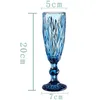 3Pic/set Colorful Vintage Goblet Champagne Wine Glasses Cup Cocktail Whiskey Cups Crystal Sculpture Juice Beer Glass 150ml