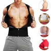 Men's Body Shapers Men Sauna Shaper Vest Thermo Sweat Shapewear Tank Top Slimming Vest Waist Trainer Gym Fitness Workout Zipper Shirt Fat Burning 230710