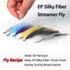 Aas Kunstaas Elllv 1/0 - 4/0 Zoutwatervissen Fly EP Silky Fiber Streamers Aberdeen Vishaak Kunstaas Aas voor Bas Snoek Steelhead HKD230710