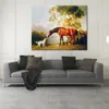 Konia Płótno Art George Stubbs Malowanie Bay Horse and White Dog ręcznie robione klasyczne krajobraz domowy dekoracje biura