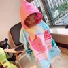 Beach Accessories Cartoon Child Kid Hooded Cloak Infant Bathrob Baby Bath Towel Robe Cotton Boy Girl Beach Robe Dinosaur Cape born Wrap Blanket 230707