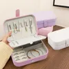 Jewelry Pouches Macaron Box Beauty PU Leather Ring Earring Packaging Display High-end Gift Bracelet Jewellery Storage Case