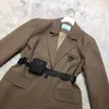 Kvinnors designer jackor mode trench rockar långa massiva ytterkläder damer vinter jacka kappa lång ärm med bälte england stil