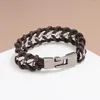 Charm Bracelets NIUYITID Retro Alloy Chain Rope Braided Bracelet For Women Men Special Birthday Present