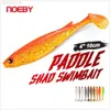 Baits Lures Noeby 4Pcs Soft Lure Paddle Tail Shad 10cm 8g PVC Wobbler Swimbait Jig Head Artificial Soft Bait for Pike Perch Fishing Lure HKD230710