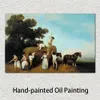 Haymakers 1785 Arte su tela fatta a mano realistica George Stubbs che dipinge cavalli Arredamento moderno della camera da letto