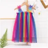 Robes De Fille Vêtements Pour Enfants Filles Tle Jarretelles Jupes D'été Princesse Tutu Robe Robe De Bal A-Line Dance Party Costum Casual Jupe 3 Dhsz0