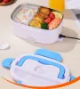 Electric Lunch Box Food Heated 12V 110V Portable Food Warmer Heater for Car Truck Home Self Heating with knife and fork Storage Bag JY10