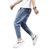 Mens Jeans Spring Stretch fit Business Casual Plus Size 5XL Calça Jeans Masculino Preto Azul Harém Calça Cowboy Streetwear 230710