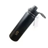 LL Water Bottle Bottle Bottle Vacuum Yoga Fitness Bottles Простая чистая соломинка из нержавеющей стали.