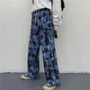 Women's Pants Cargo Harajuku High Street Plus Size Dark Tie Dye Straight Casual Wide Leg Emo Streetwear Women Punk Fashion Gothic