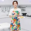 Tablier de cuisine créatif plante impression femmes tabliers de cuisine cuisine coton lin antifouling Chef tablier 55x68cm R230710