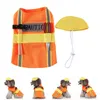 Hundkläder Halloween Husdjursdräkter Orange väst Jultomtekappa Reflekterande Customs Wind Breaker Jackor Liten katttröja