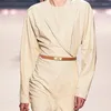 Paski wysokiej jakości cienka odzież bankietowa sukienka damska elegancka spódnica luksusowe akcesoria złoty zamek jednokolorowy pas PU