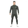 Hommes Polos À Capuche Pantalon Ensembles 2 Pièces Automne Survêtement De Course Hommes Sweat Ensemble De Sport Gym Vêtements Sport Costume