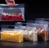 Flat Bottom Bag Food Nuts Storage Pouches Clear Zip Self Sealing Packaging Bag JL1506