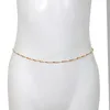 Simple été torsadé taille Chian pour femmes Sexy ventre nu ceintures femme mode bijoux corps ventre chaînes danse accessoires