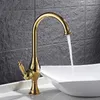 Kitchen Faucets Faucet Copper European Style Single Hole Handle Cold And Water Mixer Tap Deck Mounted Bathroom Sink Basin