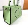 Mini Tote Bag Groen Paars Designer Strandtas Dames Handtas Crossbody Tassen Schouder Boodschappentassen Lady Thread Totes Handtassen Echt Leer Grote Capaciteit Vouwen