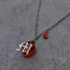 Pendant Necklaces Crystal Red Heart Chain Necklace For Women Y2k Jewelry Letter M Teenage Girls Club Party Egirls