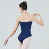 Desgaste de la etapa de alta calidad de nylon mate spandex mujeres adultas niñas camisola yoga ballet danza leotardos blancos