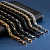 Chains 16-40" Top Design Fashion Stainless Steel Silver Color/Gold/Black Men Women Necklace Jewelry Byzantine Link Chain Gift 4/6/8mm