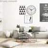 Wall Clocks New Quartz Movement 30cm Modern Silent Jam Dinner Wall Clock Digital Quiet Small office/home office Living Room Clock Z230710