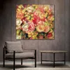 Impressionistische bloemen canvas kunst rozen Pierre Auguste Renoir schilderij handgemaakt modern stilleven hotels kamer decor