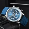 Montres-bracelets pour hommes 2023 Nouvelles montres pour hommes Six points Tous les travaux de cadran Montre à quartz Top Marque de luxe Chronographe horloge Caoutchouc et cuir Ceinture mode Chop Montre