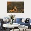 Peint à la main George Stubbs cheval peinture Freeman comte de Clarendons garde-chasse toile Art classique paysage famille chambre Decor