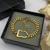 Collana di design di lusso Ciondolo Chians Collane Catena a maglie cubane da uomo Set di gioielli in oro Bracciale d'amore placcato in acciaio inossidabile per le donne G Bracciali Matrimonio