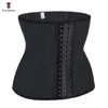 Moldeadores para mujer Black Cream 3 Hook And Eye 25 Steel Booned Latex Waist Trainer Fajas Faja Fajas Cintura Tallas grandes Ropa interior Corselet Mujer 230707