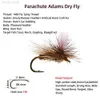 Baits Lures Vampfly Red Humpy Trout Flies Parachute Adams Irrestible Dry Fly Tied With Bronze Color Barbed Hook Steelhead Fishing Lure Bait HKD230710