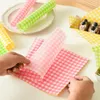 Baking Tools 240Pcs Sandwich Wrapper Plaid Wax Paper Greaseproof Liner Fried Cooked Burger Wrapping Basket