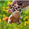 Plush Keychains Wholesale 20pcslot 10cm cute animal Zoo Elephant Lion Tiger Monkey plush toys Keychain Pendants party gifts 10 styles 230707