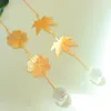 Garden Decorations Crystal Windchime Lotus Ginkgo Four Leaf Dream Catchers Windbell Home Wall Decor