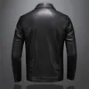 Vestes pour hommes Veste en cuir de moto pour hommes Grande taille Poche Noir Zipper Revers Slim Fit Homme Printemps et Automne Haute Qualité Pu Manteau M-5Xl 230710