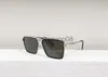 Óculos de sol Evidence Metal Square Sunglasses Black Gold/Dark Grey Men Óculos Shades Occhiali da sole UV400 Eyewear with Box x0710