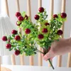 Fiori decorativi Simulati frutti rossi a 7 punte per ricchezza e fortuna Fiore di buon auspicio Decorazione domestica