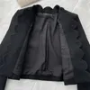 Giubbotti 2022 Nuova Primavera Autunno Colore Cuore Cappotto Corto Retro Runway Donna O Collo Monopetto Giacca di lana nera G030