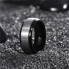 Wedding Rings Tigrade Tungsten Carbide Men's Wedding ring 8mm Rose GoldBlueBlack Silver Brushed Color Joyas Para Hombre Shoulder Strap Z230711