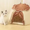 Tente pour animaux de compagnie maison été respirant chat tente chat chenil amovible et lavable chat tente tapis accessoires