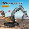 Elektrische RC Auto Rc Graafmachine Speelgoed Legering en Plastic Radio Afstandsbediening Techniek Digger Truck Dump Bulldozer Voor Kinderen s Geschenken 230710