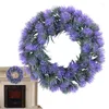 Decoratieve bloemen lavendel krans kunstbloem rotan ring ornamenten paars voor voordeur muren decoratie