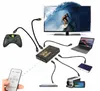 Commutateur HDMI 4K 5x1 3x1 1080P, boîtier de sélection de commutateur vidéo HDMI 5 en 1 sortie 3 en 1 avec télécommande pour PC portable, boîtier HDTV DVD