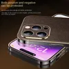 حقيبة مصممة فاخرة من الجلد الأصلي iPhone 15 13 14 Pro Max Case New iPhone 14Pro Plus Lens Coll-Insivel