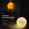 Humidifiers 880ML Moon Lamp USB Air Humidifier Ultrasonic Essential Oil Diffuser Mist Maker Household Color Night Light