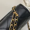 10A TOP quality Flip Bag designer bag 17.2cm WOC lady purse genuine leather chain bag shoulder bags With box C672