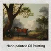 Arte em tela clássica O terceiro duque de Dorsets Hunter com um noivo e um cachorro George Stubbs pintura cavalo feito à mão de alta qualidade